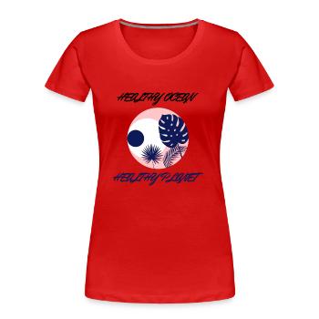 Marine Conservation - Women's Premium Organic T-Shirt - red - Front - Mia (176cm)