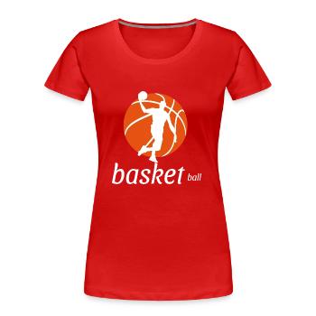 Basketball - Women's Premium Organic T-Shirt - red - Front - Mia (176cm)