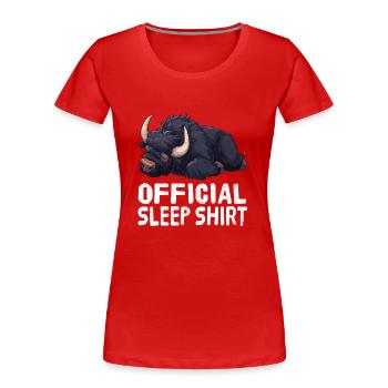Chemise de nuit officielle Yak - T-shirt bio Premium Femme - rouge - Devant - Mia (176cm)
