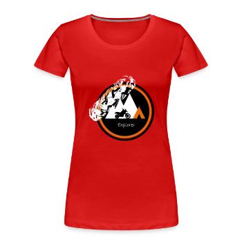 Dualsport Explorer Adventure Rider - Frauen Premium Bio T-Shirt - Rot - Vorne - Mia (176cm)