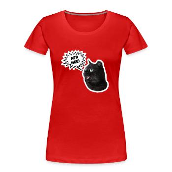 AFD Nee! - Frauen Premium Bio T-Shirt - Rot - Vorne - Mia (176cm)