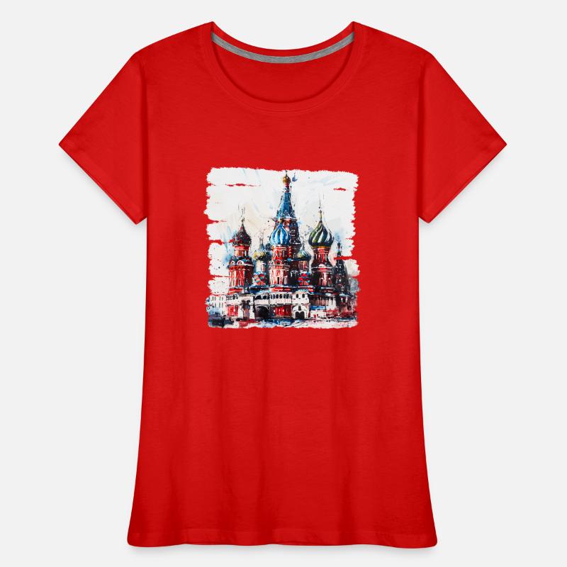 St. Basil's Cathedral, a famous landmark Women's Premium Organic T-Shirt