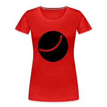 Tennisball - Frauen Premium Bio T-Shirt - Rot - Vorne - Mia (176cm)