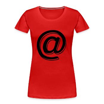 At-Zeichen - Frauen Premium Bio T-Shirt - Rot - Vorne - Mia (176cm)