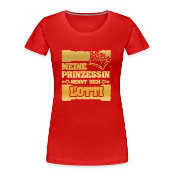 Nom de jeune fille Lotti - T-shirt bio Premium Femme - rouge - Devant - Mia (176cm)