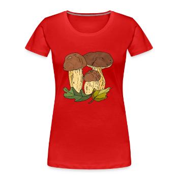Mycètes - T-shirt bio Premium Femme - rouge - Devant - Mia (176cm)