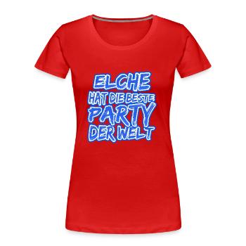 Elche Elche - Frauen Premium Bio T-Shirt - Rot - Vorne - Mia (176cm)