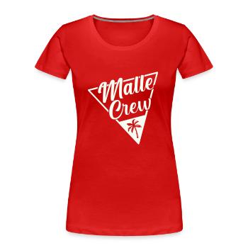 malle crew mallorca - Frauen Premium Bio T-Shirt - Rot - Vorne - Mia (176cm)