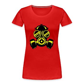 gasmaske - Frauen Premium Bio T-Shirt - Rot - Vorne - Mia (176cm)