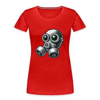 gasmaske - Frauen Premium Bio T-Shirt - Rot - Vorne - Mia (176cm)