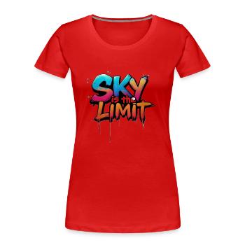 sky is the limit - Frauen Premium Bio T-Shirt - Rot - Vorne - Mia (176cm)