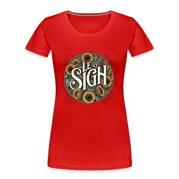 Le Seufzer - Frauen Premium Bio T-Shirt - Rot - Vorne - Mia (176cm)