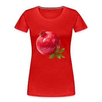 Pomegranate - Women's Premium Organic T-Shirt - red - Front - Mia (176cm)