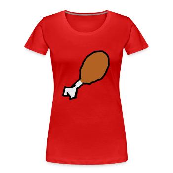 Meat - T-shirt bio Premium Femme - rouge - Devant - Mia (176cm)