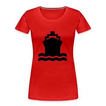 ship,container ship,tank ship,shipowner,panamax, - Women's Premium Organic T-Shirt - red - Front - Mia (176cm)