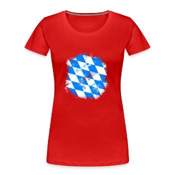Bayern - Frauen Premium Bio T-Shirt - Rot - Vorne - Mia (176cm)