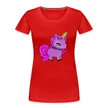 Uni (Mai) - Frauen Premium Bio T-Shirt - Rot - Vorne - Mia (176cm)