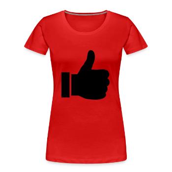 like symbol - Women's Premium Organic T-Shirt - red - Front - Mia (176cm)