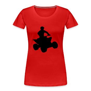 quad___f1 - Frauen Premium Bio T-Shirt - Rot - Vorne - Mia (176cm)