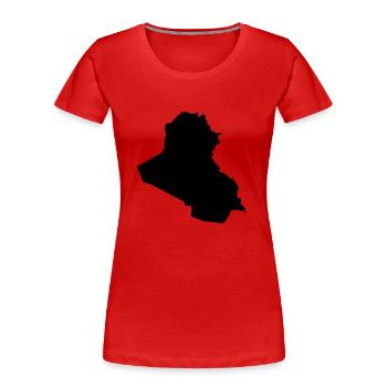 irak - Frauen Premium Bio T-Shirt - Rot - Vorne - Mia (176cm)
