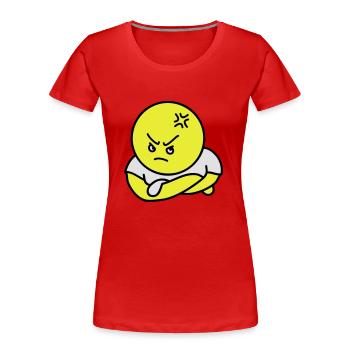 Offended Toon - Women's Premium Organic T-Shirt - red - Front - Mia (176cm)