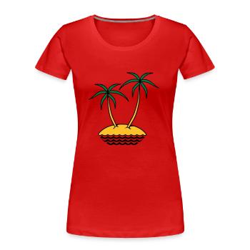 insel - Frauen Premium Bio T-Shirt - Rot - Vorne - Mia (176cm)