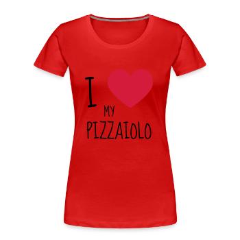Pizza / Pizzaiolo / Pizza Chef / Pizzachef - Women's Premium Organic T-Shirt - red - Front - Mia (176cm)