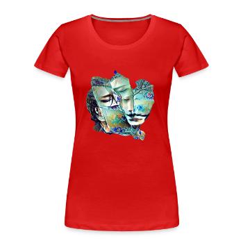 Amour éternel - T-shirt bio Premium Femme - rouge - Devant - Mia (176cm)