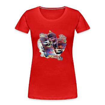 forever love - Frauen Premium Bio T-Shirt - Rot - Vorne - Mia (176cm)