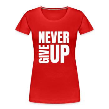 Triathlon Natation Vélo Run Marathon - T-shirt bio Premium Femme - rouge - Devant - Mia (176cm)