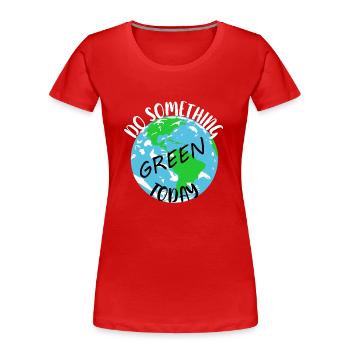 Naturschutz Klima Naturschützer Meer - Frauen Premium Bio T-Shirt - Rot - Vorne - Mia (176cm)