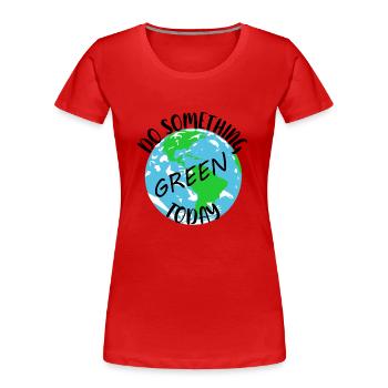 Naturschutz Klima Naturschützer Meer - Frauen Premium Bio T-Shirt - Rot - Vorne - Mia (176cm)