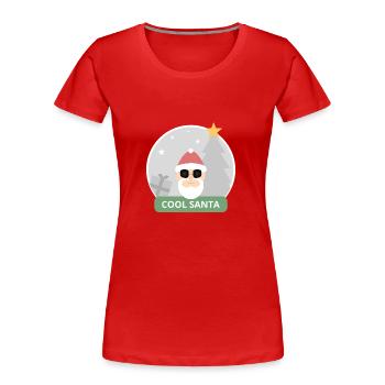 Cool Santa - Frauen Premium Bio T-Shirt - Rot - Vorne - Mia (176cm)