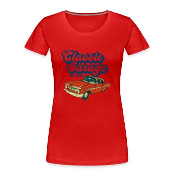 Retro Graphic Car Lover Car Mechanic Vehicle Techn - Frauen Premium Bio T-Shirt - Rot - Vorne - Mia (176cm)