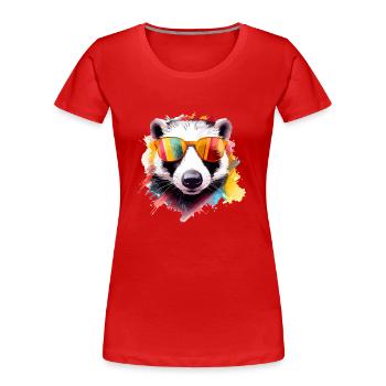 Honey raccoon - Women's Premium Organic T-Shirt - red - Front - Mia (176cm)