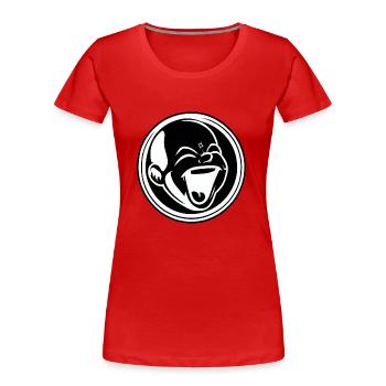 DesignBabyTransparent - T-shirt bio Premium Femme - rouge - Devant - Mia (176cm)