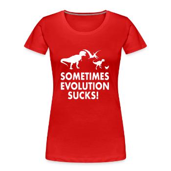 Dinosaurier Lustiger Spruch Lehrer Biologie - Frauen Premium Bio T-Shirt - Rot - Vorne - Mia (176cm)