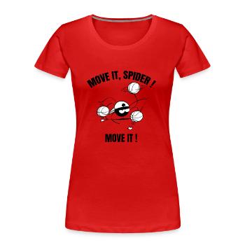 Beth die Spinne - Basketball (Textversion) - Frauen Premium Bio T-Shirt - Rot - Vorne - Mia (176cm)