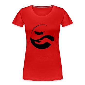 Chinesische Yin-Yang-Massage - Frauen Premium Bio T-Shirt - Rot - Vorne - Mia (176cm)