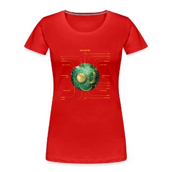 Sky Disc - Women's Premium Organic T-Shirt - red - Front - Mia (176cm)