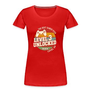 Legendary since 2021 Vintage anniversai gift - Women's Premium Organic T-Shirt - red - Front - Mia (176cm)