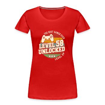 Légendaire depuis 1966 Vintage cadeau d’anniversai - T-shirt bio Premium Femme - rouge - Devant - Mia (176cm)