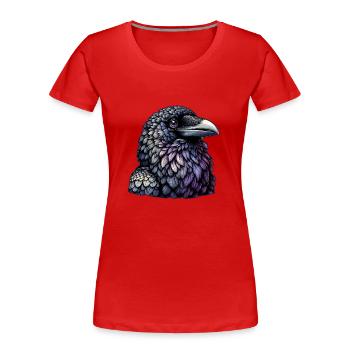Mystic Raven Art - Women's Premium Organic T-Shirt - red - Front - Mia (176cm)