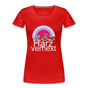 Harz verhext Brocken Wernigerode Fasching Harzhexe - Frauen Premium Bio T-Shirt - Rot - Vorne - Mia (176cm)