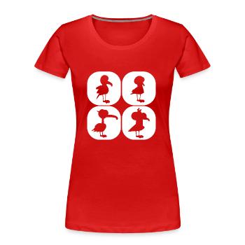 The Fantastic 4 Seagulls Die fantastischen 4 Möwen - Frauen Premium Bio T-Shirt - Rot - Vorne - Mia (176cm)