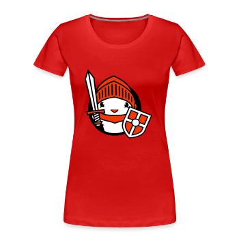 Duck Knight Armor Épée Bouclier Casque Combattant - T-shirt bio Premium Femme - rouge - Devant - Mia (176cm)