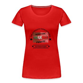 Authentisches Algerien - Frauen Premium Bio T-Shirt - Rot - Vorne - Mia (176cm)