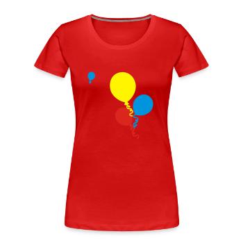 ballons - Frauen Premium Bio T-Shirt - Rot - Vorne - Mia (176cm)
