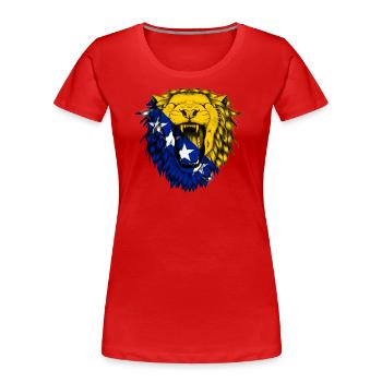 Bosnien und Herzegowina - Frauen Premium Bio T-Shirt - Rot - Vorne - Mia (176cm)