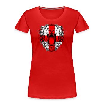 Georgien - Frauen Premium Bio T-Shirt - Rot - Vorne - Mia (176cm)